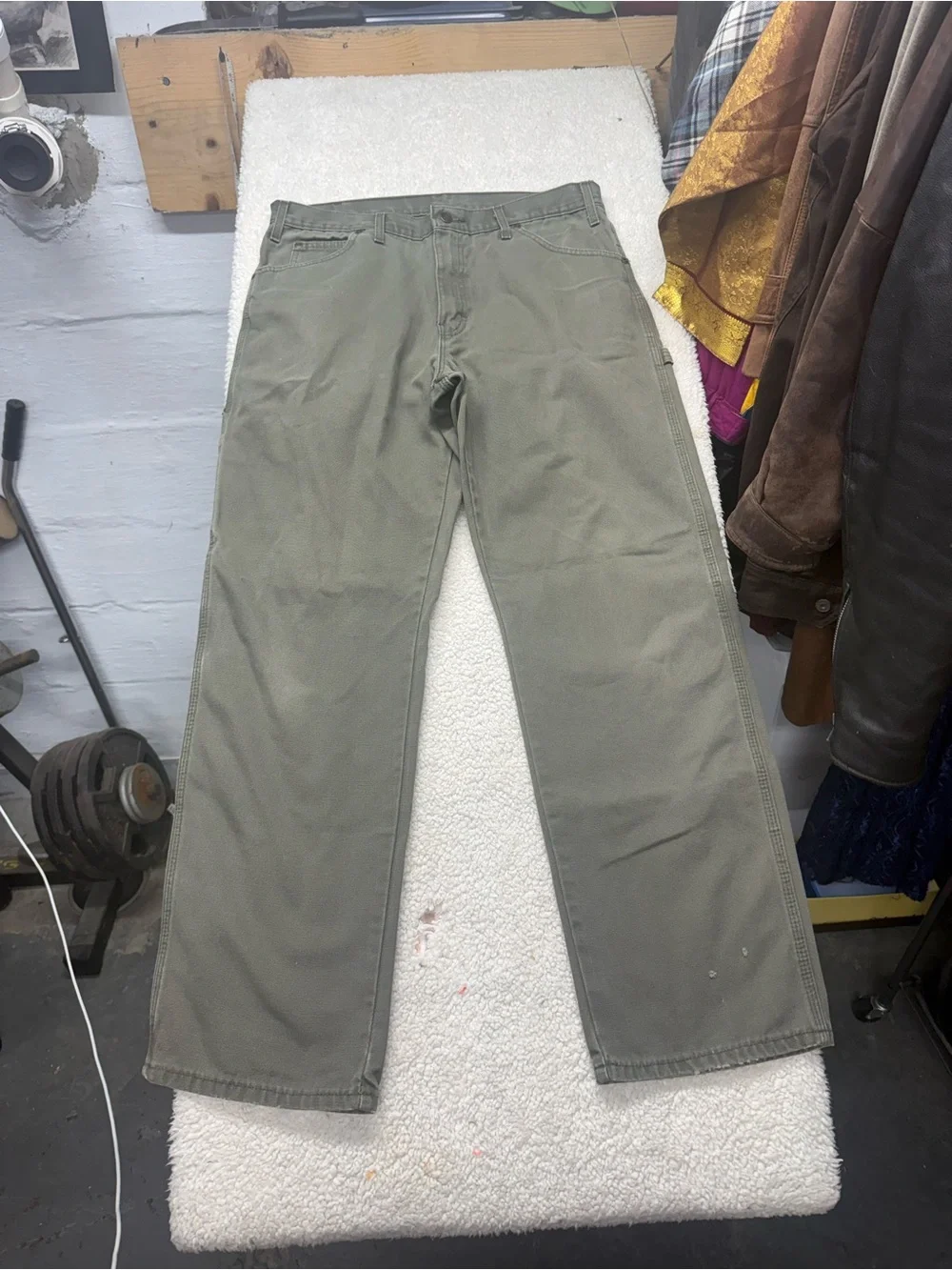 Dickies Men's Olive Green Work Pants, size 34x32
